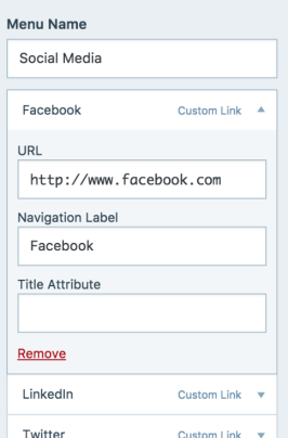 16 customizer menu social remove channel